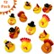 4E's Novelty 12 Pack Thanksgiving Rubber Duckies – Fall Turkey & Pilgrim Ducks, Bulk Thanksgiving Party Favors, Holiday Table Decorations, Bath Toys, Jeep Ducking Accessories